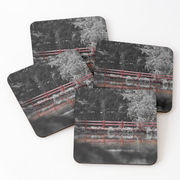Item preview, Black, White, and Red Bridge at Magnolia Bridge designed and sold by StampCity.
