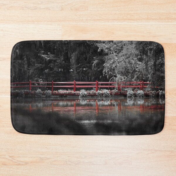 Item preview, Black, White, and Red Bridge at Magnolia Bridge designed and sold by StampCity.