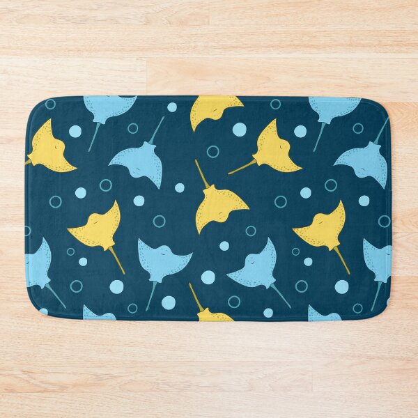 Item preview, Stingray pattern on dark blue background designed and sold by GulArt.