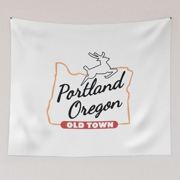 Item preview, Portland Oregon White Stag Sign | Original Version designed and sold by foxleylane.