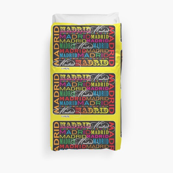 Madrid España Script Famoso Diseño Lovely Day Funda nórdica