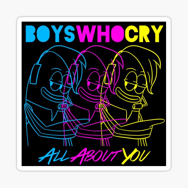 Boys Who Cry (Cyan, Magenta, Yellow) Sticker