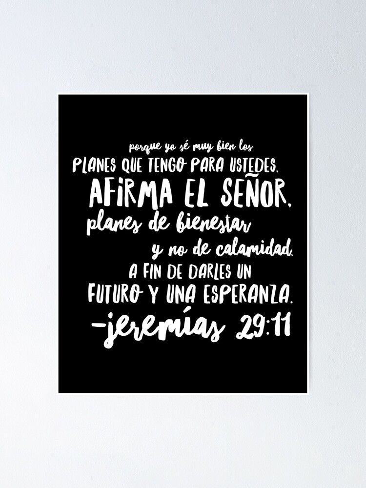 Jeremias 29 11 Spanish Christian Jeremiah Espanol Bible Tank Top Poster By Createdbyheidi Redbubble