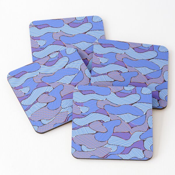 Item preview, Camouflage modern bold design blue mix camo art abstract vector designed and sold by Shirtilike.