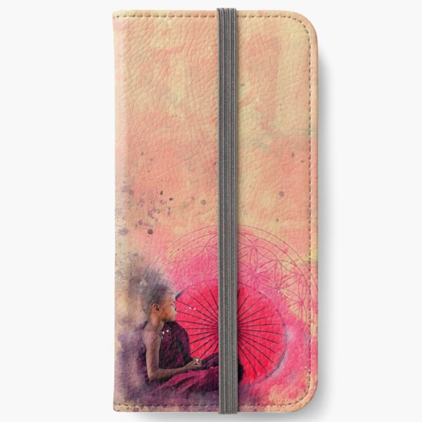 Flower of life Meditation Buddha iPhone Wallet