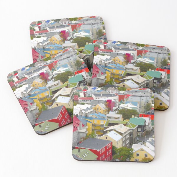 Item preview, colourful houses in Reykjavik | Reykjavik Rooftops designed and sold by rosiebeeston.
