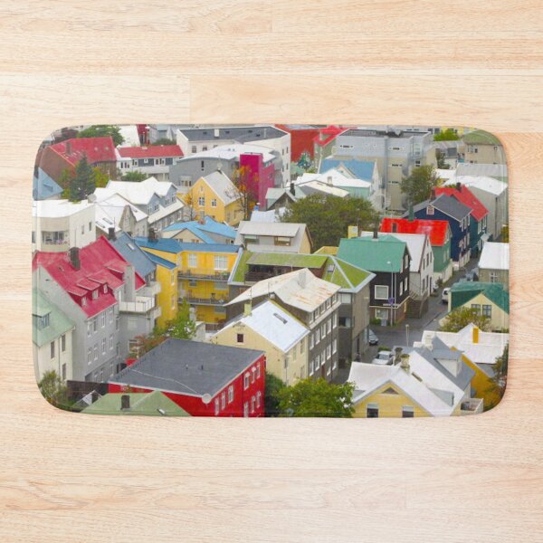 Item preview, colourful houses in Reykjavik | Reykjavik Rooftops designed and sold by rosiebeeston.