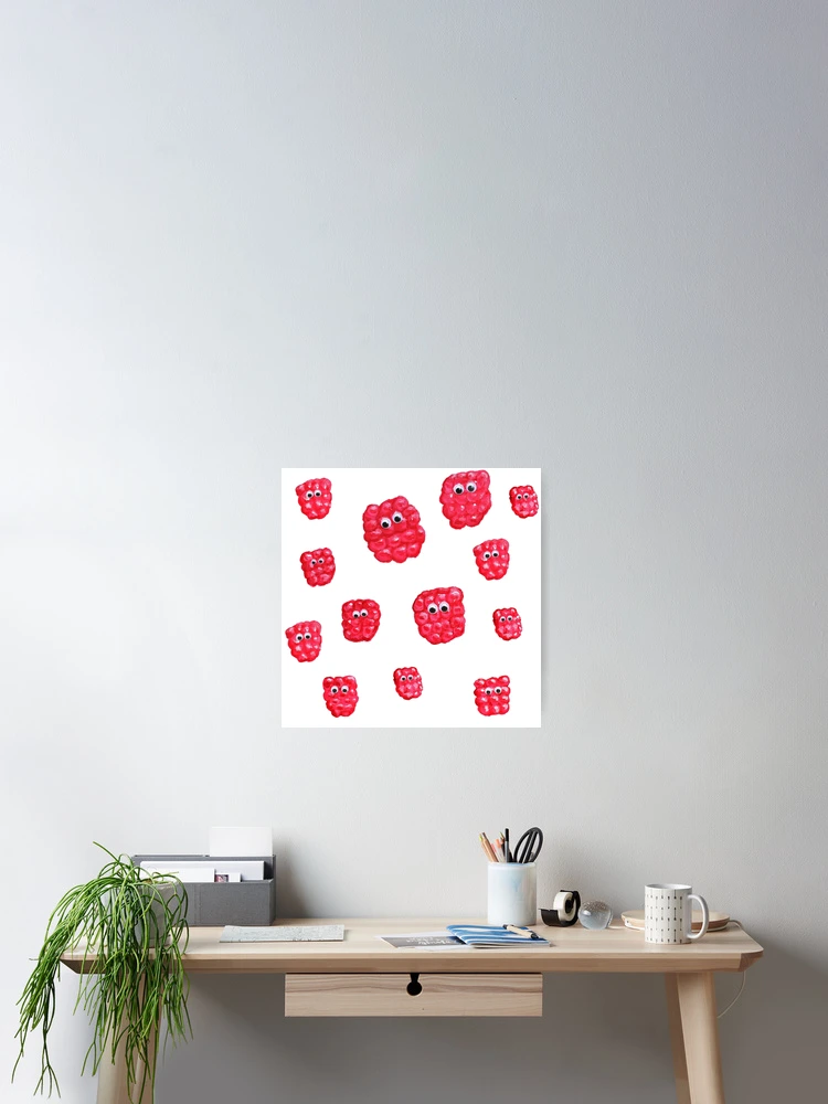 Thumbnail 2 of 3, Poster, Raspberry Surprise Pattern designed and sold by Funful.