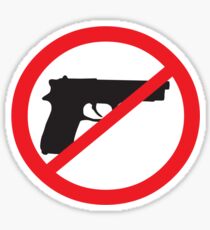 Anti-Guns Sign Sticker