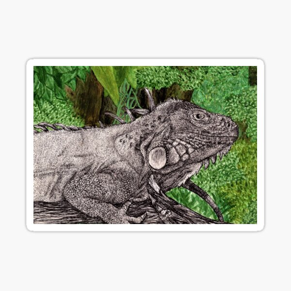 Inky Iguana Sticker