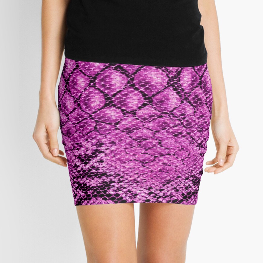 pink snake skirt