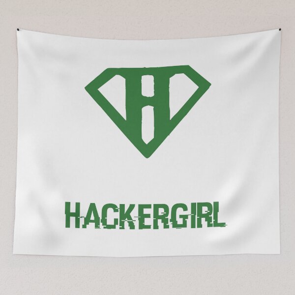 Item preview, Hackergirl - White Background designed and sold by silaschand.