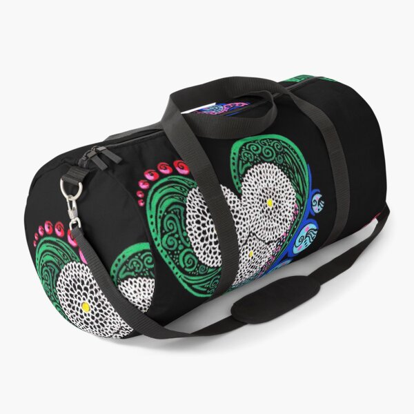 Item preview, Boho Chic Heart & Flowers Bright & Colorful on Black designed and sold by RhondaChase.