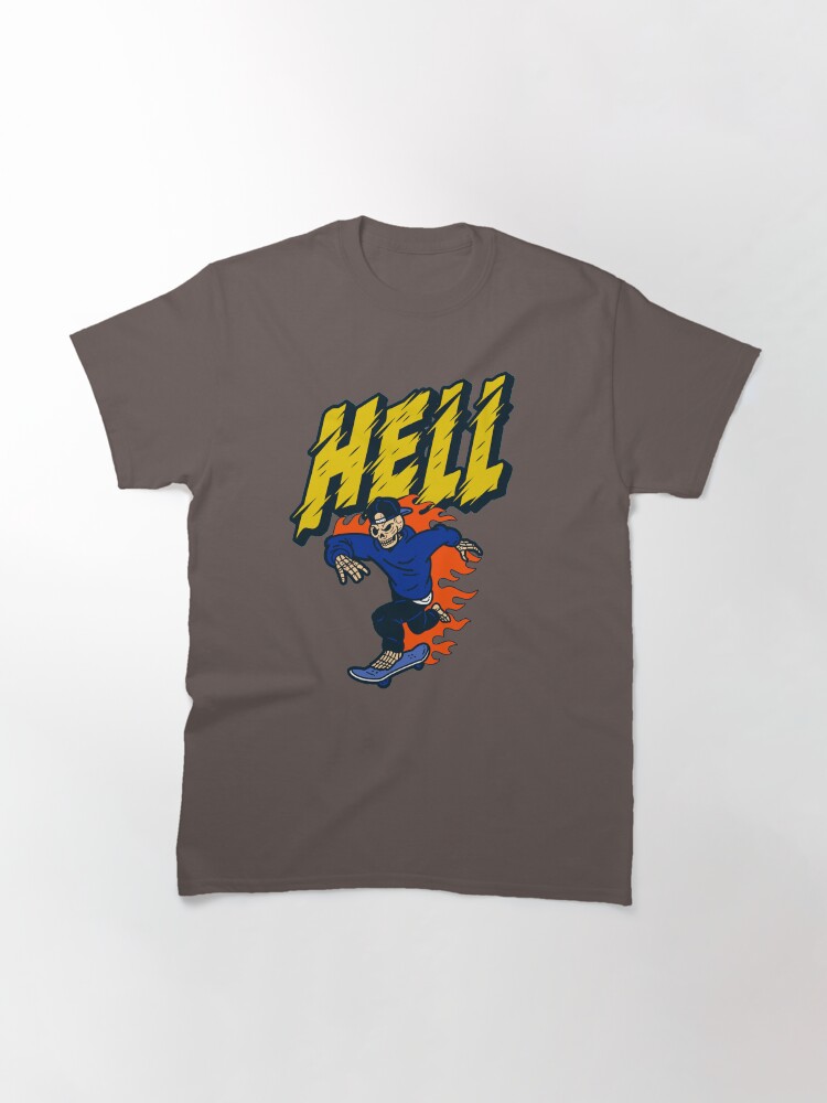 Alternate view of Skeleton Ride Skate Board, Classic T-Shirt