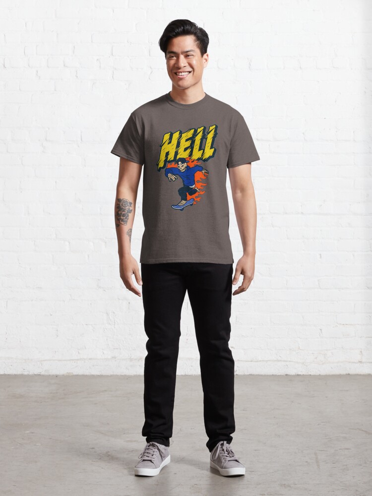 Alternate view of Skeleton Ride Skate Board, Classic T-Shirt
