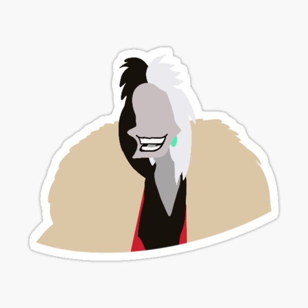 Minimalist Cruella Sticker For Sale By Disspooks Redbubble