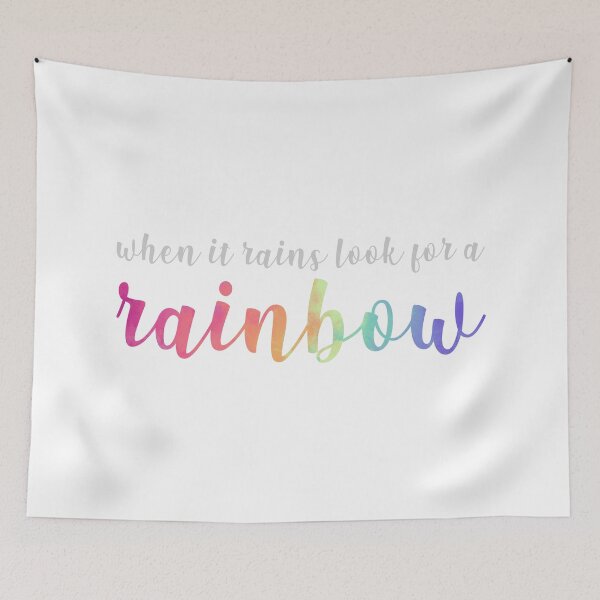 Item preview, Look For A Rainbow - Inspirational Calligraphy Quote designed and sold by box-of-colors.