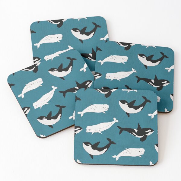 Item preview, Belugas & Orcas on Teal designed and sold by Tangerine-Tane.