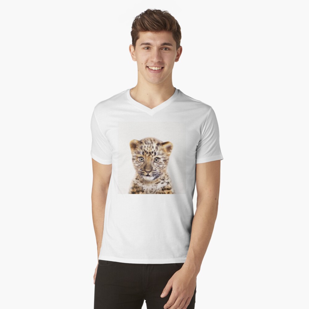 A.L.C. Bambina Leopard Print Tissue T-shirt in White