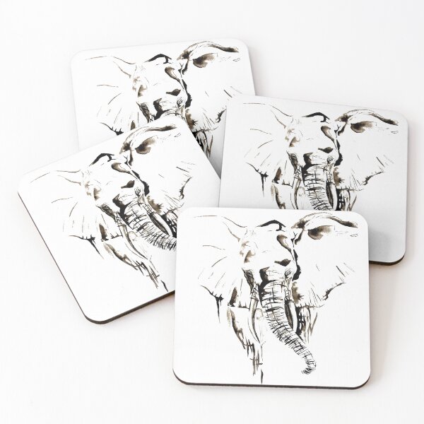 Item preview, Ink Majestic Elephant Wildlife Design - Protect our Planet designed and sold by Monica C. Webster.
