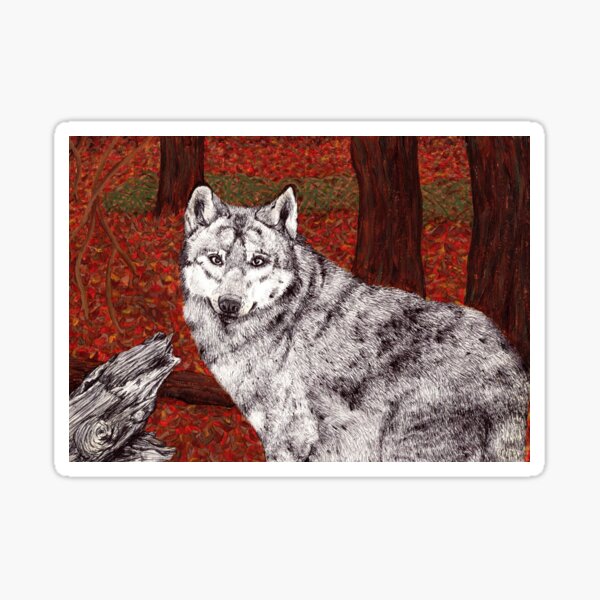 Ink Wolf Sticker