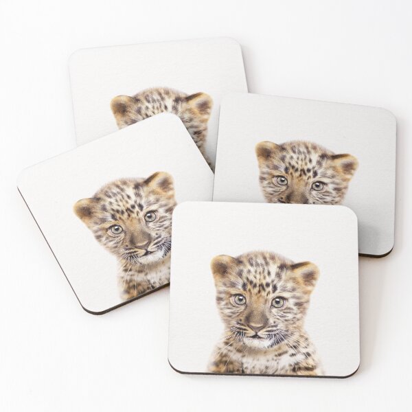 Item preview, Baby Leopard, Baby Animals Art Print by Synplus designed and sold by synplus.