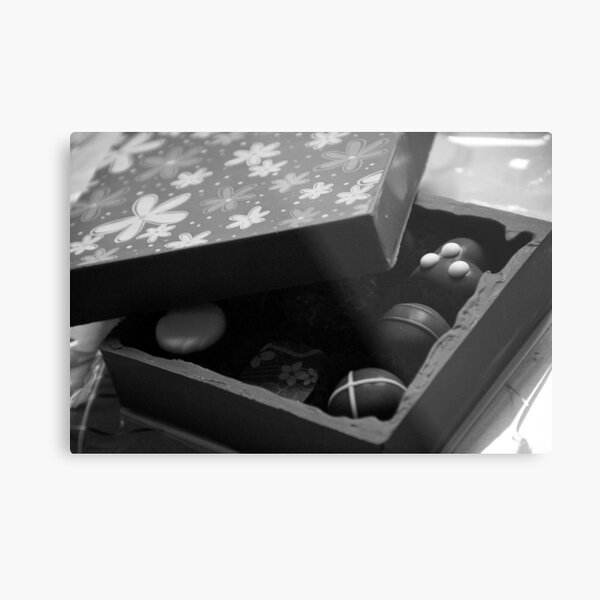 Monochrome Chocolate Box Metal Print