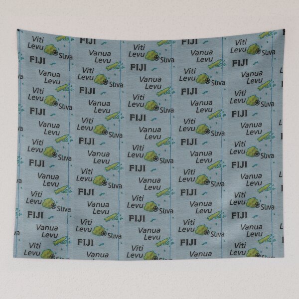 Item preview, Fiji Islands Map Geographic  designed and sold by Kaushal Pal.