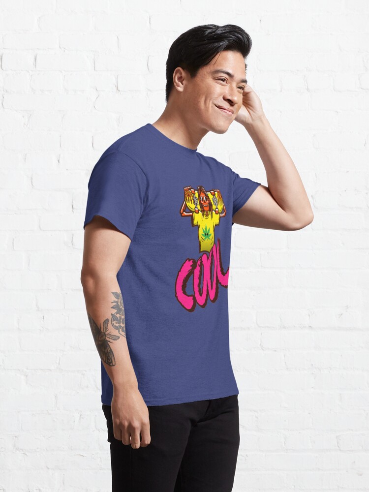 Alternate view of Cool Skeleton Skater With a Marijuana T-shirt Classic T-Shirt