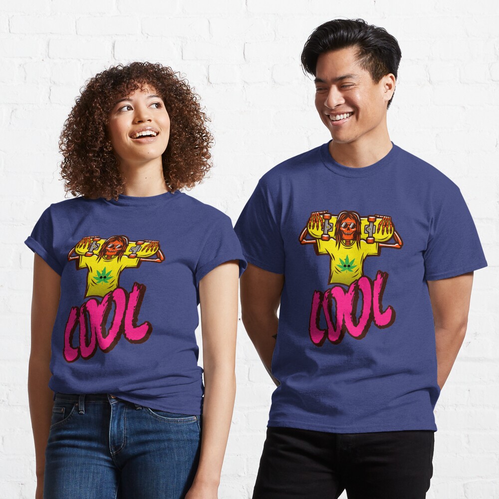 Cool Skeleton Skater With a Marijuana T-shirt Classic T-Shirt