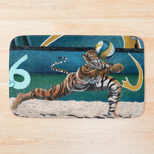 Item preview, Cat Warrior Playing Volleyball designed and sold by HelmsArt.