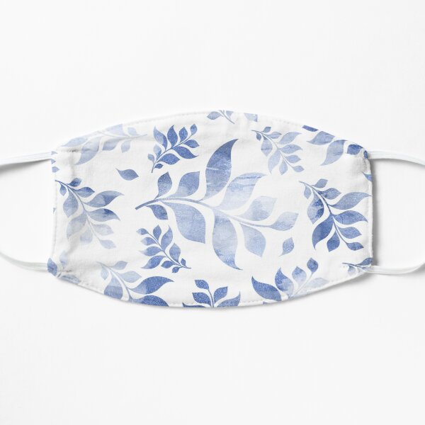 Blue Ferns Flat Mask