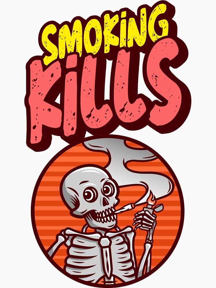 smoking kills face mask and stickers by ds-4