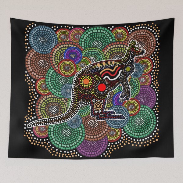 Item preview, Aboriginal Art Kangaroo designed and sold by darwinsworld.