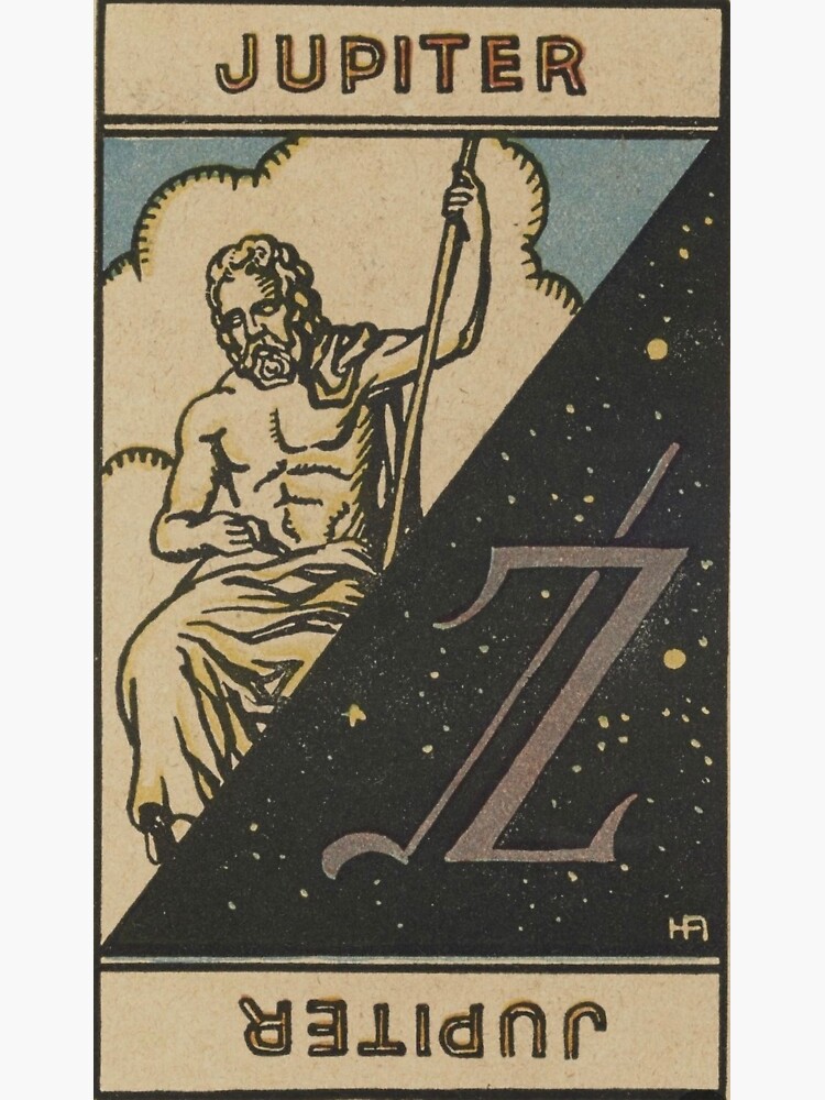 Sticker « carte tarot jupiter », par eperdument Redbubble