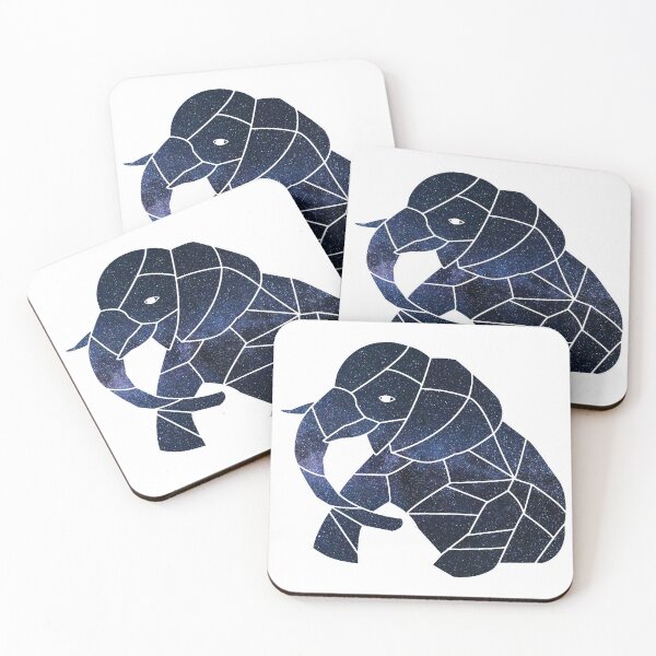 Item preview, Geometric Galaxy Elephant designed and sold by haylees76.