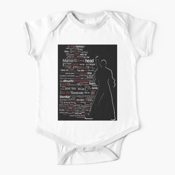 Queen Band Lyrics Collage Baby One Piece By Fabtop Redbubble