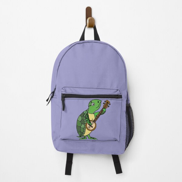 Item preview, Cute Sea Turtle Playing Banjo Cartoon designed and sold by Nature's Fancy.