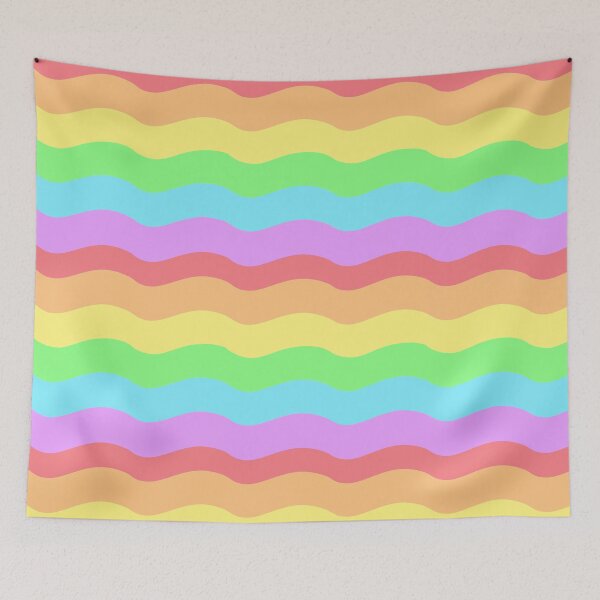 Item preview, horizontal groovy rainbow stripes designed and sold by prismatic paper co.