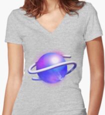 Sega Saturn Forever Women's Fitted V-Neck T-Shirt