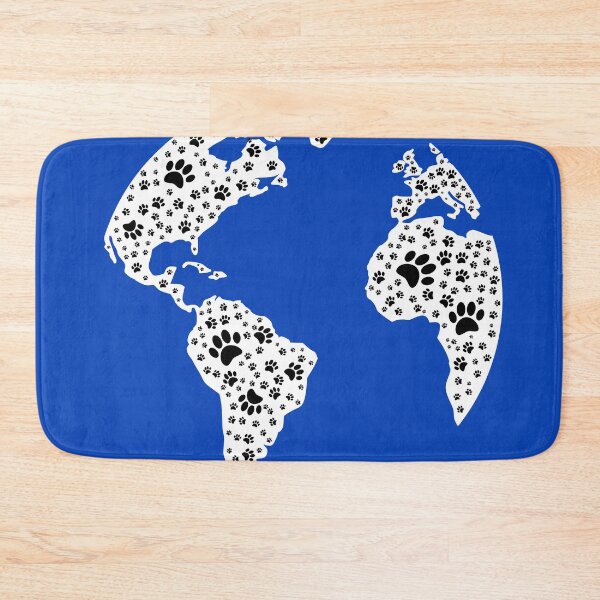 Item preview, World Atlas Dog Paw Prints designed and sold by Almdrs.