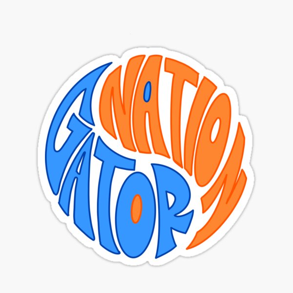 Gator Nation Yin Yang Sticker