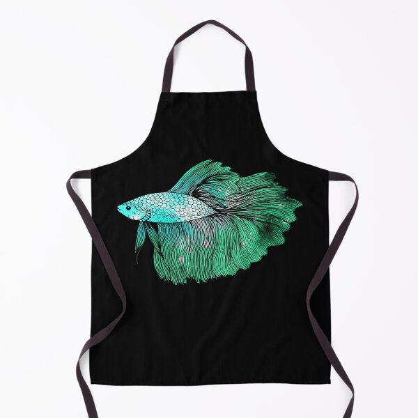 Green Betta Fish Galaxy Apron