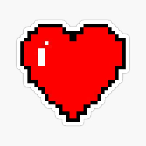 Minecraft Heart Stickers Redbubble - heart stickers roblox