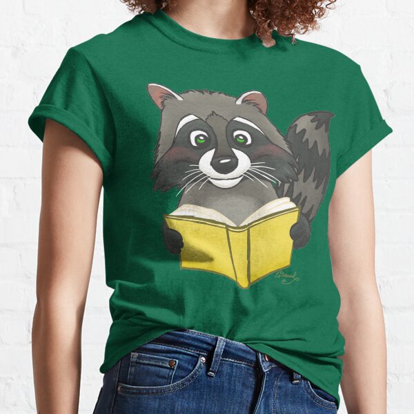 Raccoon Reading a Book! Classic T-Shirt