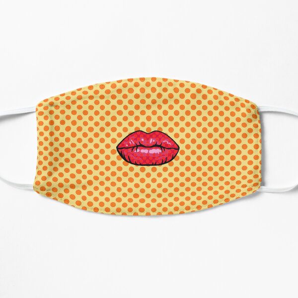 Pop Art Lips Mask Flat Mask