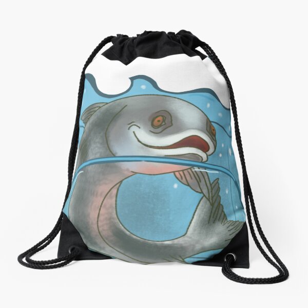 Je t'adore pêcher dans un sac Sac à cordon