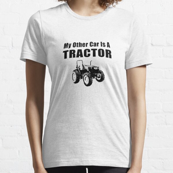 My Other Car Is A Tractor Black & White Illustration Essential T-Shirt