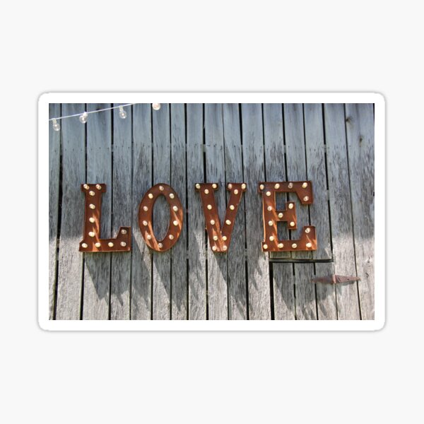 Item preview, Love in letters on barn side designed and sold by Pahl.