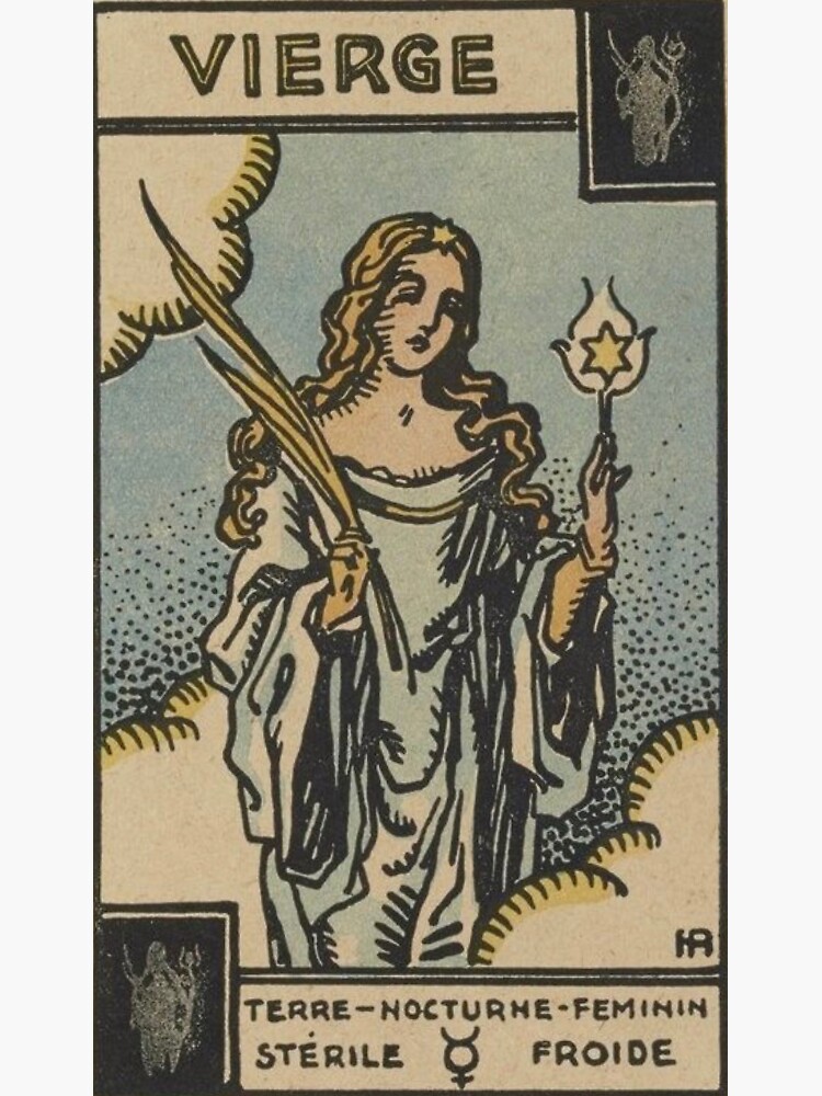 "tarot card virgo " Sticker by eperdument Redbubble